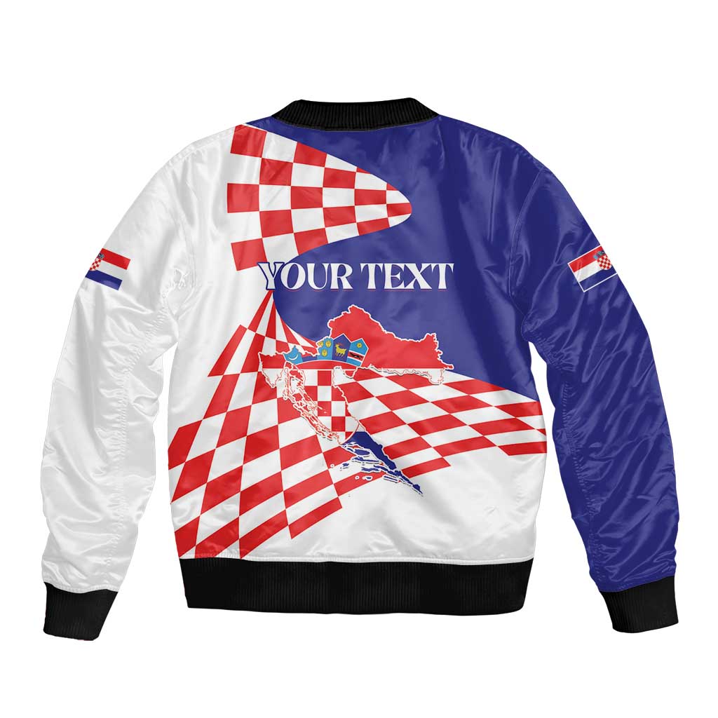 Personalized Croatia Independence Day 1991 Sleeve Zip Bomber Jacket Sretan Dan neovisnosti Hrvatske - Wonder Print Shop