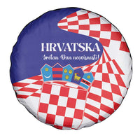 Croatia Independence Day 1991 Spare Tire Cover Sretan Dan neovisnosti Hrvatske - Wonder Print Shop