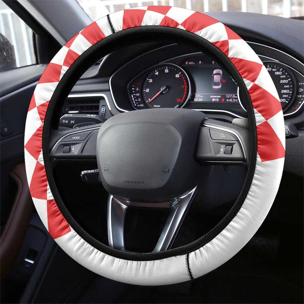 Croatia Independence Day 1991 Steering Wheel Cover Sretan Dan neovisnosti Hrvatske - Wonder Print Shop