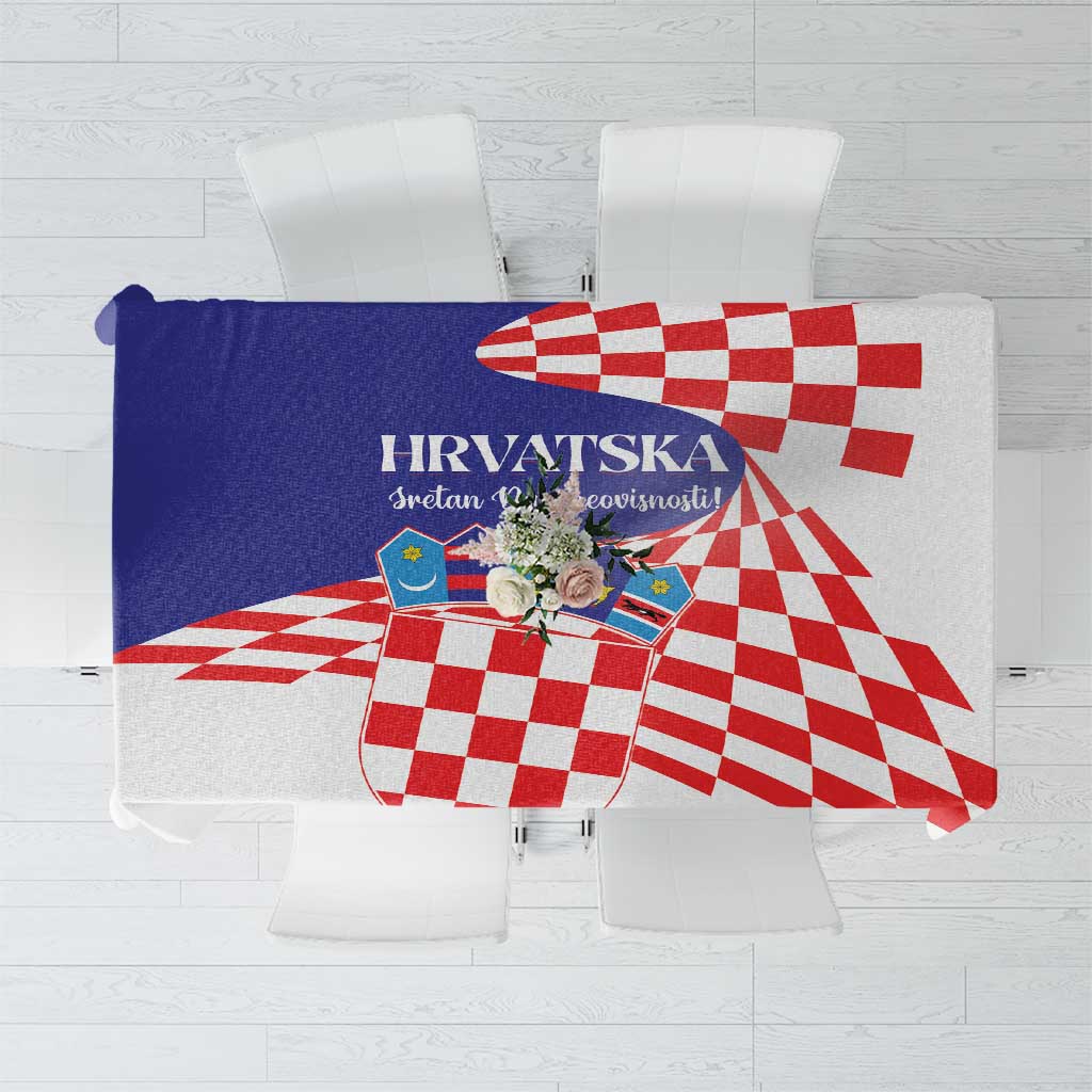 Croatia Independence Day 1991 Tablecloth Sretan Dan neovisnosti Hrvatske - Wonder Print Shop