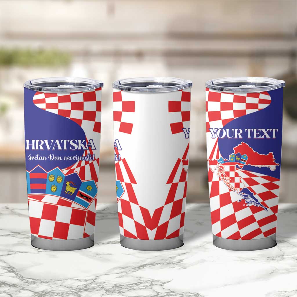Personalized Croatia Independence Day 1991 Tumbler Cup Sretan Dan neovisnosti Hrvatske - Wonder Print Shop