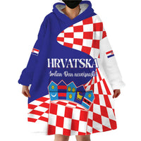 Personalized Croatia Independence Day 1991 Wearable Blanket Hoodie Sretan Dan neovisnosti Hrvatske - Wonder Print Shop