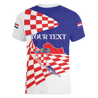 Personalized Croatia Independence Day 1991 Women V-Neck T-Shirt Sretan Dan neovisnosti Hrvatske - Wonder Print Shop