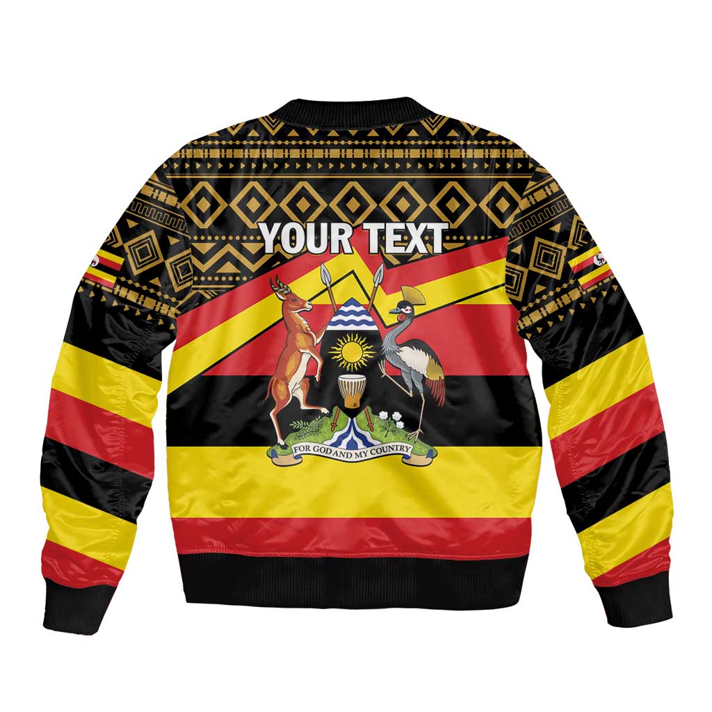 Personalized Uganda Independence Day 1962 Bomber Jacket African Pattern - Wonder Print Shop