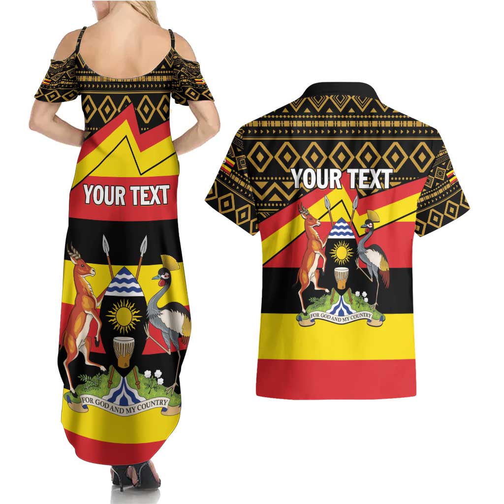 Personalized Uganda Independence Day 1962 Couples Matching Summer Maxi Dress and Hawaiian Shirt African Pattern - Wonder Print Shop