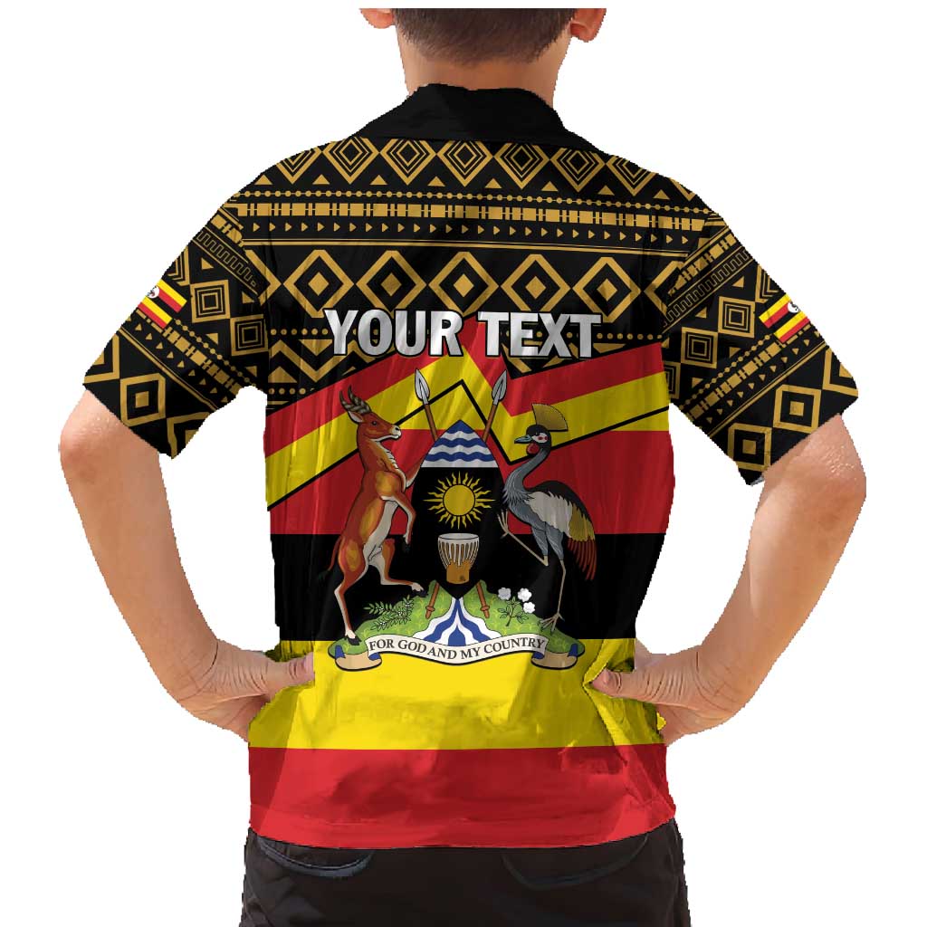 Personalized Uganda Independence Day 1962 Family Matching Mermaid Dress and Hawaiian Shirt African Pattern - Wonder Print Shop