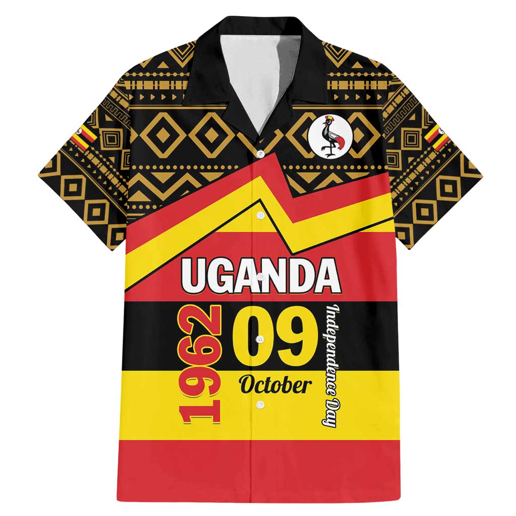 Personalized Uganda Independence Day 1962 Family Matching Mermaid Dress and Hawaiian Shirt African Pattern - Wonder Print Shop