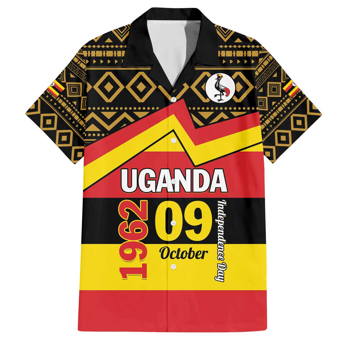 Personalized Uganda Independence Day 1962 Family Matching Puletasi and Hawaiian Shirt African Pattern - Wonder Print Shop