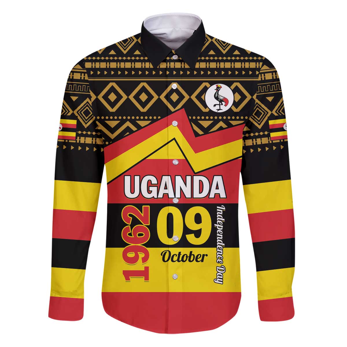 Personalized Uganda Independence Day 1962 Family Matching Puletasi and Hawaiian Shirt African Pattern - Wonder Print Shop