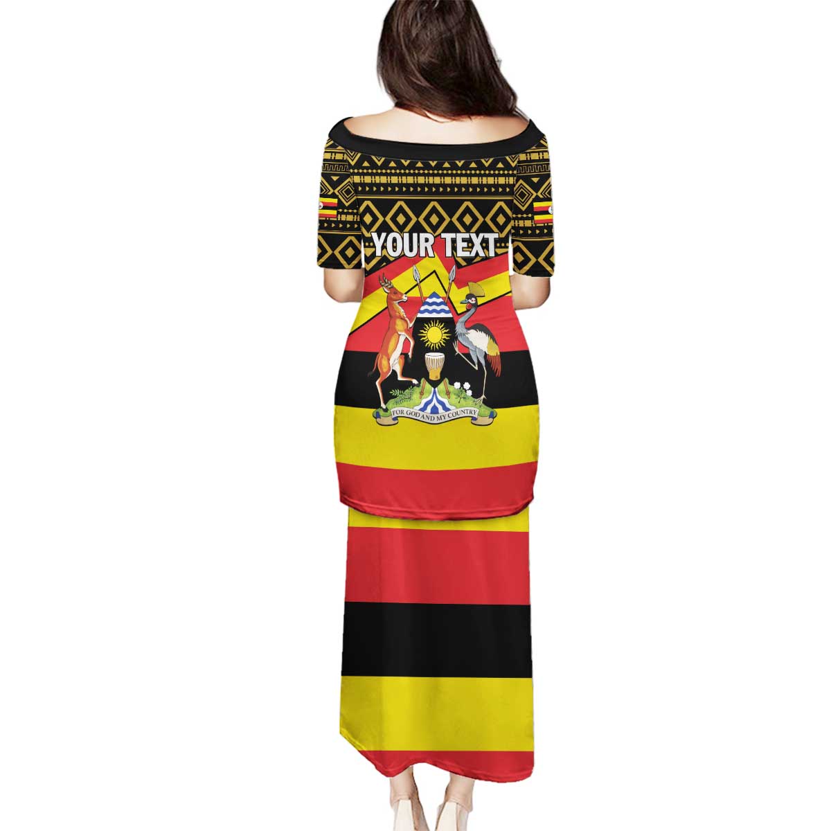 Personalized Uganda Independence Day 1962 Family Matching Puletasi and Hawaiian Shirt African Pattern - Wonder Print Shop