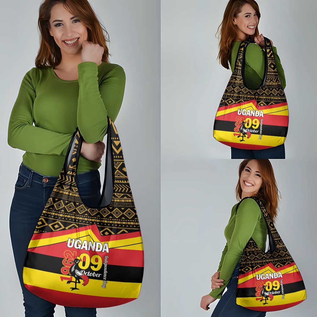 Uganda Independence Day 1962 Grocery Bag African Pattern