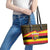 Uganda Independence Day 1962 Leather Tote Bag African Pattern - Wonder Print Shop