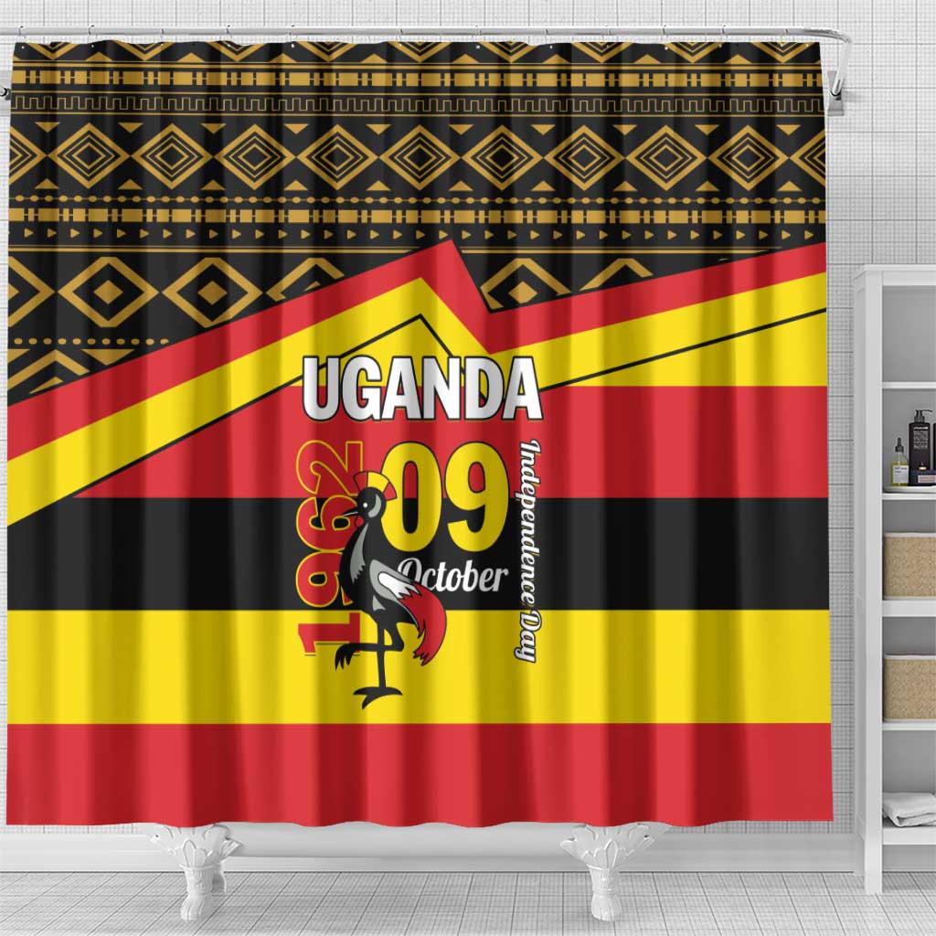 Uganda Independence Day 1962 Shower Curtain African Pattern