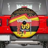 Uganda Independence Day 1962 Spare Tire Cover African Pattern - Wonder Print Shop