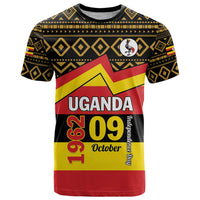 Personalized Uganda Independence Day 1962 T Shirt African Pattern - Wonder Print Shop