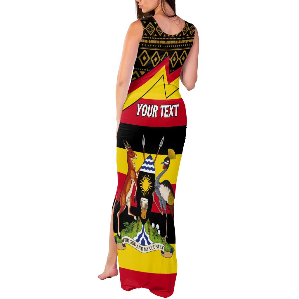 Personalized Uganda Independence Day 1962 Tank Maxi Dress African Pattern - Wonder Print Shop