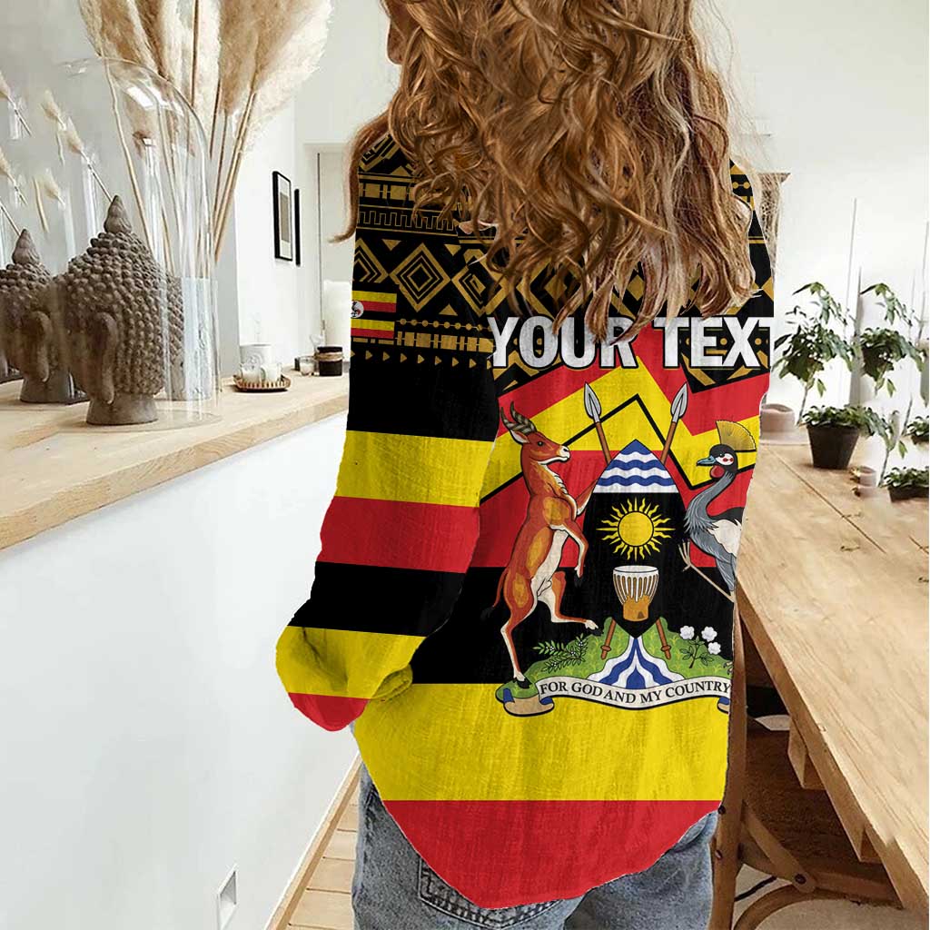 Personalized Uganda Independence Day 1962 Women Casual Shirt African Pattern - Wonder Print Shop