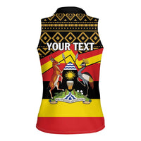 Personalized Uganda Independence Day 1962 Women Sleeveless Polo Shirt African Pattern - Wonder Print Shop