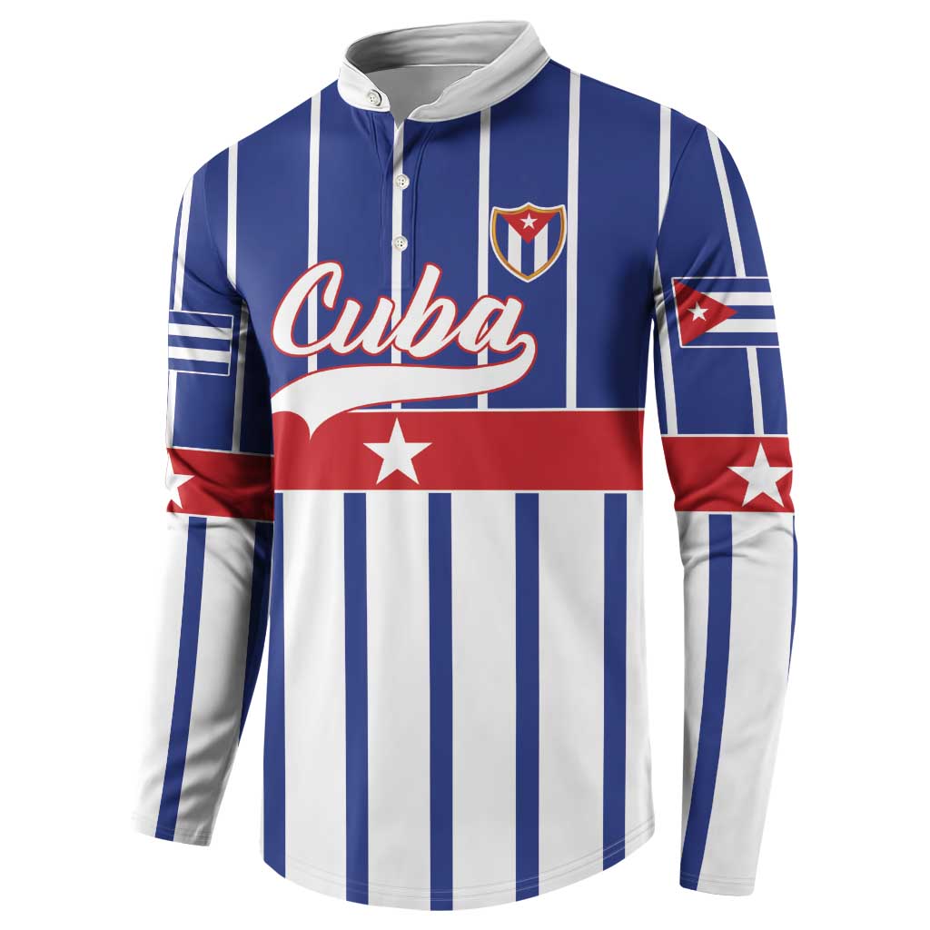 Personalized Cuba Button Sweatshirt Simple Sporty Style - Wonder Print Shop