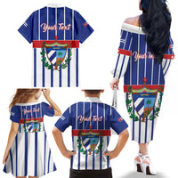 Personalized Cuba Family Matching Off The Shoulder Long Sleeve Dress and Hawaiian Shirt Simple Sporty Style - Wonder Print Shop