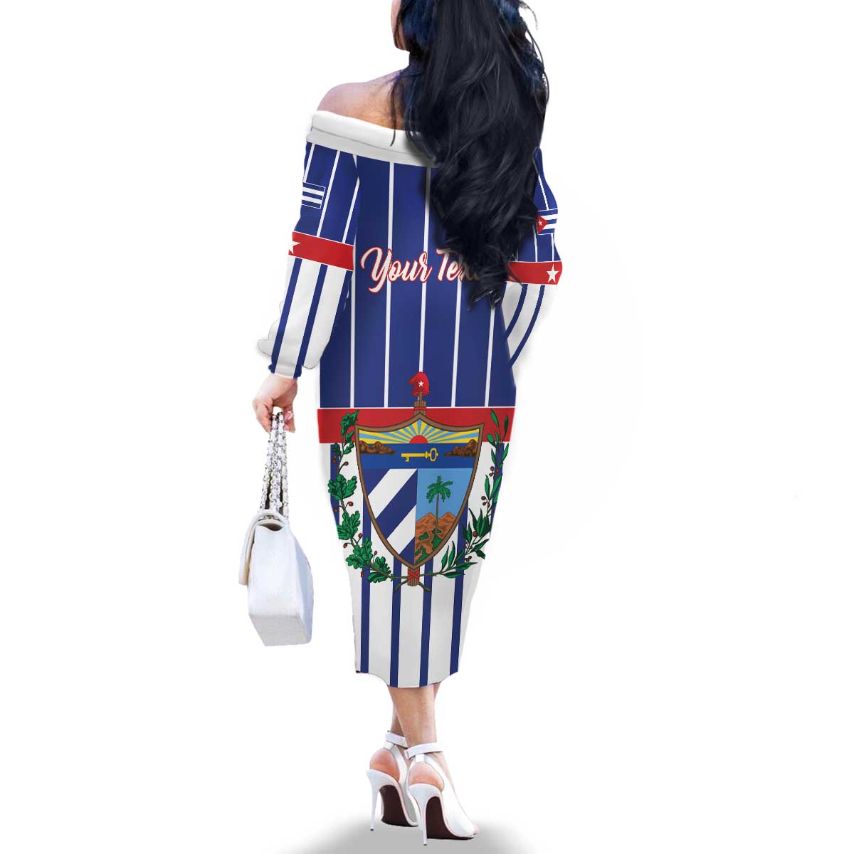 Personalized Cuba Family Matching Off The Shoulder Long Sleeve Dress and Hawaiian Shirt Simple Sporty Style - Wonder Print Shop