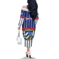 Personalized Cuba Family Matching Off The Shoulder Long Sleeve Dress and Hawaiian Shirt Simple Sporty Style - Wonder Print Shop