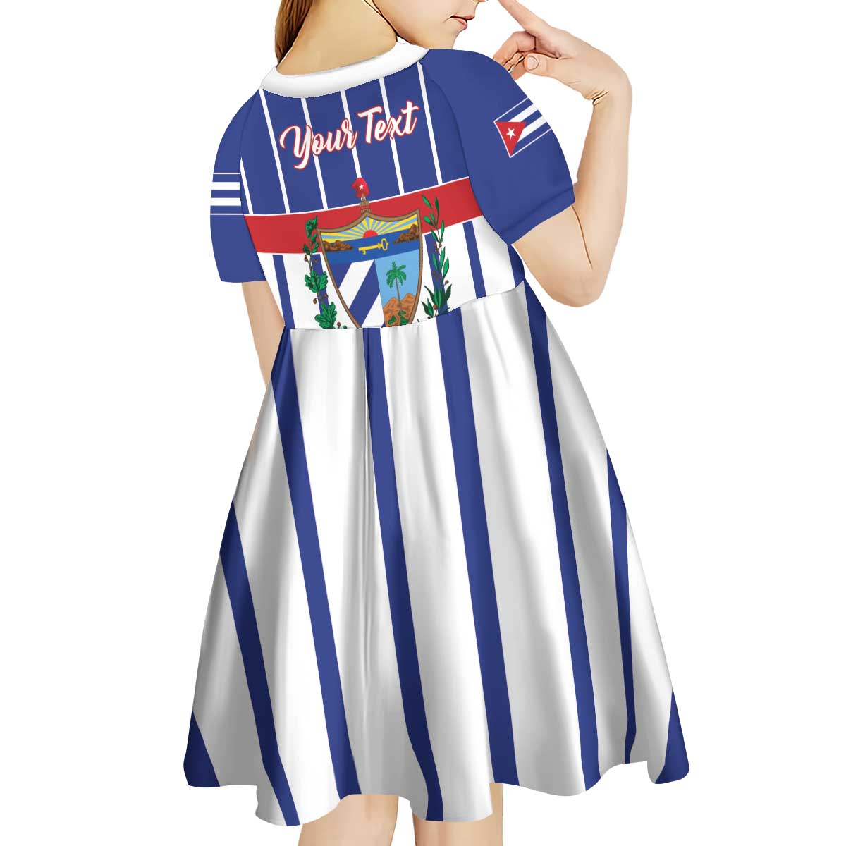 Personalized Cuba Kid Short Sleeve Dress Simple Sporty Style - Wonder Print Shop