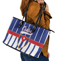 Cuba Leather Tote Bag Simple Sporty Style - Wonder Print Shop