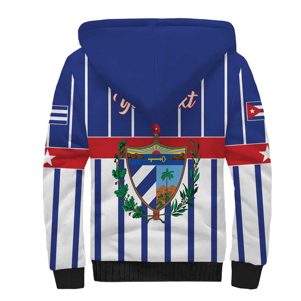 Personalized Cuba Sherpa Hoodie Simple Sporty Style - Wonder Print Shop