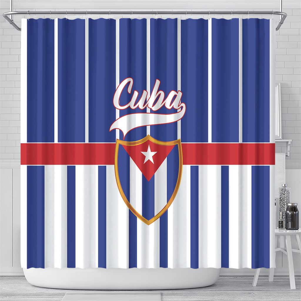 Cuba Shower Curtain Simple Sporty Style