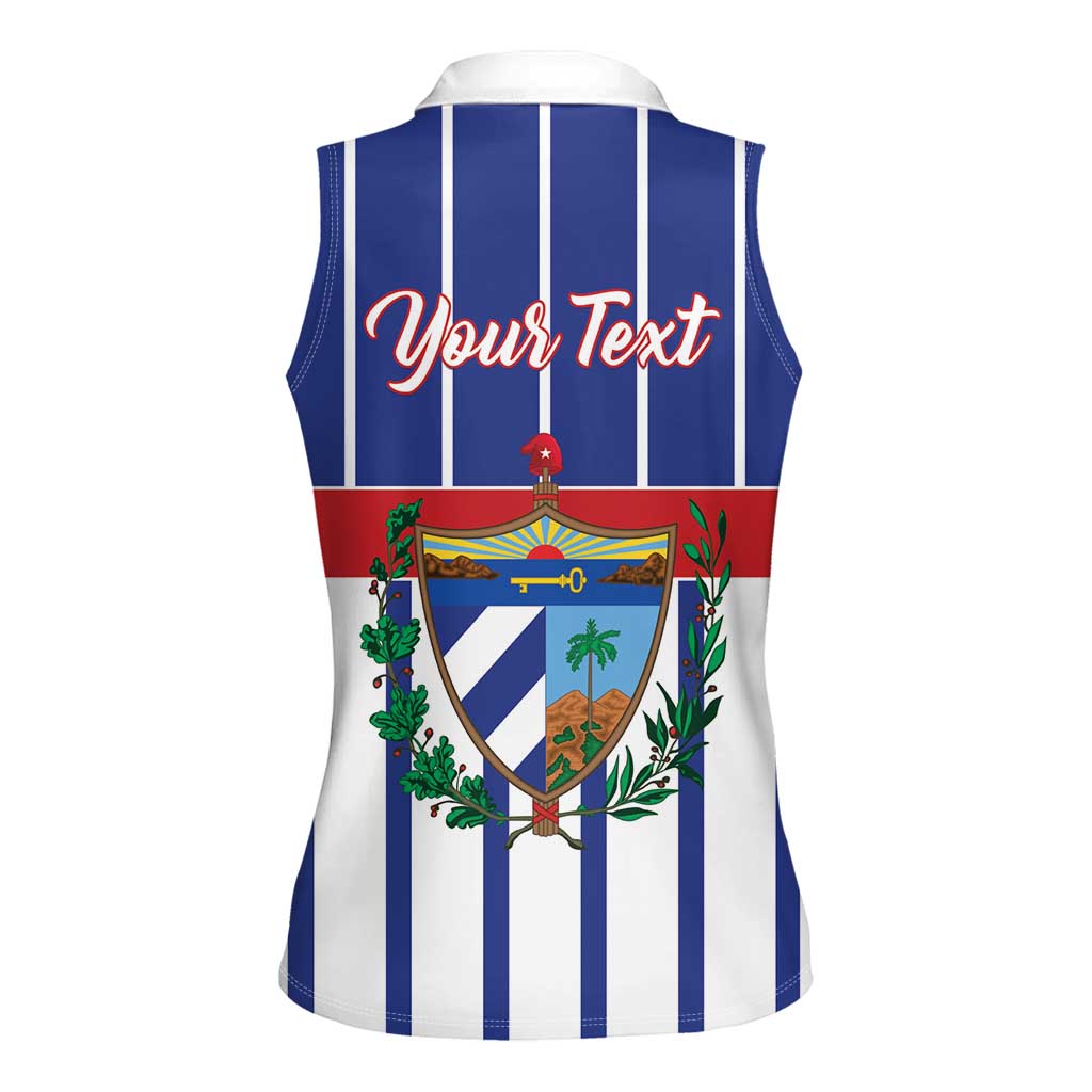 Personalized Cuba Women Sleeveless Polo Shirt Simple Sporty Style - Wonder Print Shop