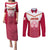 Japan Rugby Couples Matching Puletasi Dress and Long Sleeve Button Shirts Brave Blossoms Japanese Motif Pattern - Wonder Print Shop