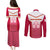 Japan Rugby Couples Matching Puletasi Dress and Long Sleeve Button Shirts Brave Blossoms Japanese Motif Pattern - Wonder Print Shop