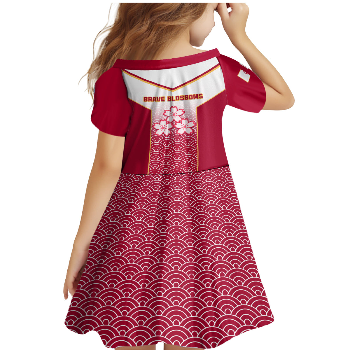 Japan Rugby Family Matching Mermaid Dress and Hawaiian Shirt Brave Blossoms Japanese Motif Pattern - Wonder Print Shop