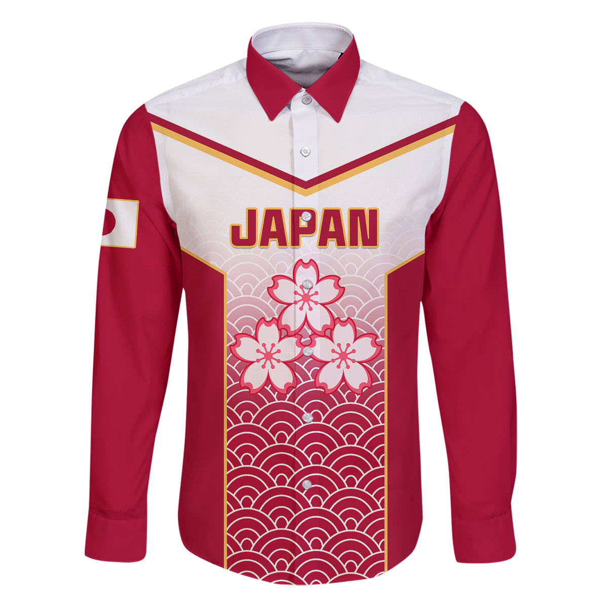 Japan Rugby Family Matching Puletasi Dress and Hawaiian Shirt Brave Blossoms Japanese Motif Pattern - Wonder Print Shop