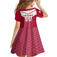 Japan Rugby Family Matching Short Sleeve Bodycon Dress and Hawaiian Shirt Brave Blossoms Japanese Motif Pattern - Wonder Print Shop