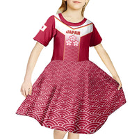 Japan Rugby Kid Short Sleeve Dress Brave Blossoms Japanese Motif Pattern - Wonder Print Shop