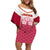 Japan Rugby Off Shoulder Short Dress Brave Blossoms Japanese Motif Pattern - Wonder Print Shop