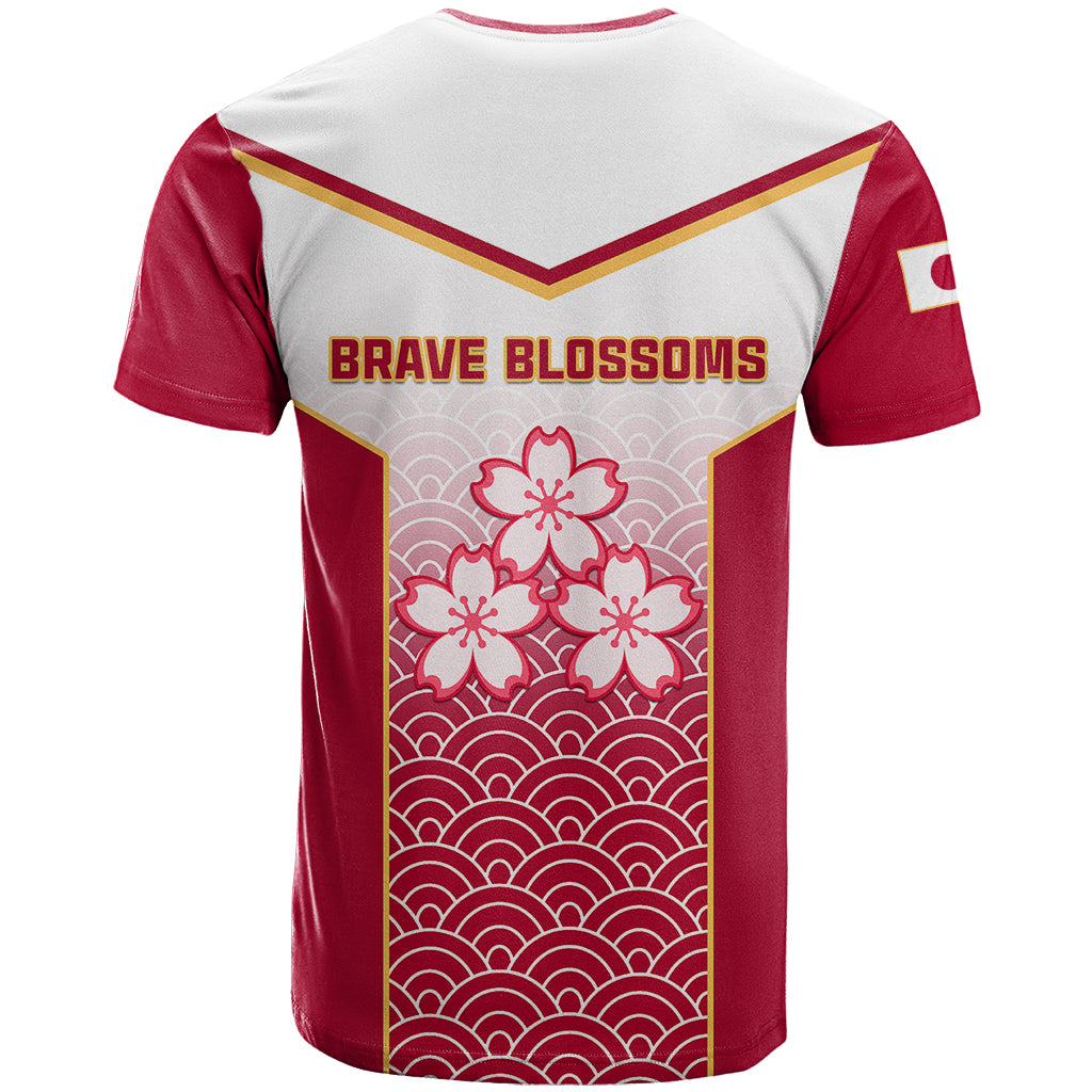 Japan Rugby T Shirt Brave Blossoms Japanese Motif Pattern - Wonder Print Shop