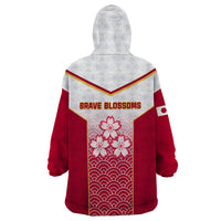 Japan Rugby Wearable Blanket Hoodie Brave Blossoms Japanese Motif Pattern - Wonder Print Shop