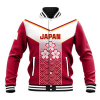 Custom Japan Rugby Baseball Jacket Brave Blossoms Japanese Motif Pattern - Wonder Print Shop