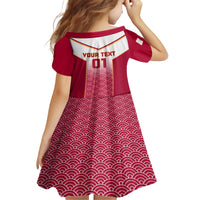 Custom Japan Rugby Family Matching Short Sleeve Bodycon Dress and Hawaiian Shirt Brave Blossoms Japanese Motif Pattern - Wonder Print Shop