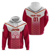 Custom Japan Rugby Hoodie Brave Blossoms Japanese Motif Pattern - Wonder Print Shop