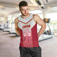 Custom Japan Rugby Men Tank Top Brave Blossoms Japanese Motif Pattern - Wonder Print Shop