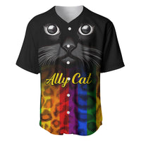 Personalised Ally Cat Baseball Jersey 2023 National Coming Out Day - Wonder Print Shop