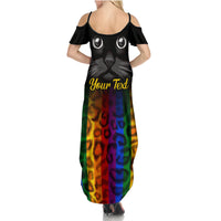 Personalised Ally Cat Family Matching Summer Maxi Dress and Hawaiian Shirt 2023 National Coming Out Day - Wonder Print Shop