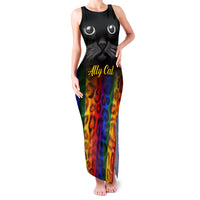 Personalised Ally Cat Family Matching Tank Maxi Dress and Hawaiian Shirt 2023 National Coming Out Day - Wonder Print Shop