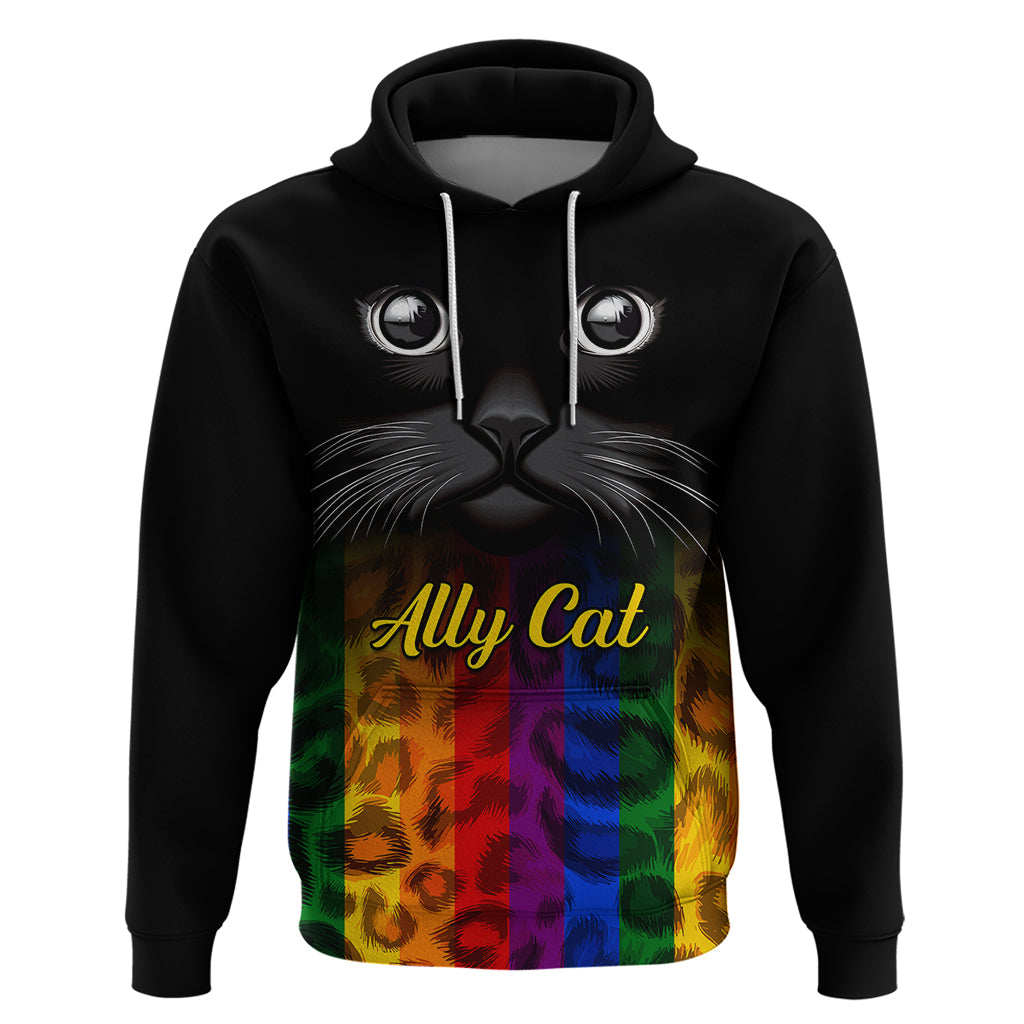 Personalised Ally Cat Hoodie 2023 National Coming Out Day - Wonder Print Shop