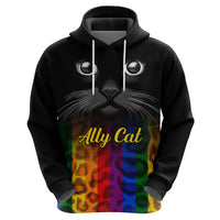 Personalised Ally Cat Hoodie 2023 National Coming Out Day - Wonder Print Shop