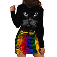 Personalised Ally Cat Hoodie Dress 2023 National Coming Out Day - Wonder Print Shop